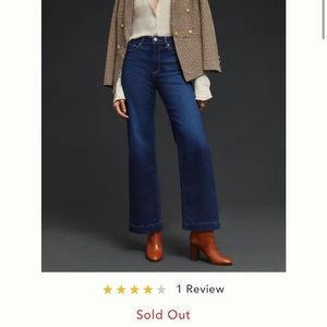 Paige Jeans - High Waisted Wide Leg Crop - Anessa